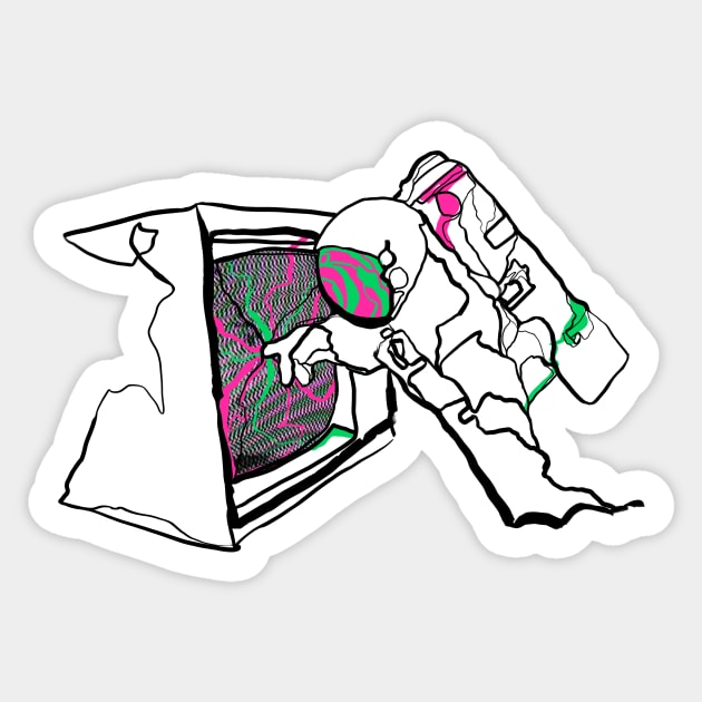 Single Line - Astro Dimensions Sticker by MaxencePierrard